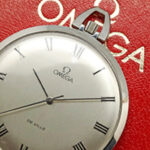 オメガ デビル 懐中時計 131.1714 Cal.1035　チェーン付・純正ボックス・純正革ケース